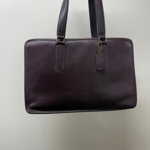 Vintage Coach NYC Marketing Tote 9665 Burgundy Cowhide